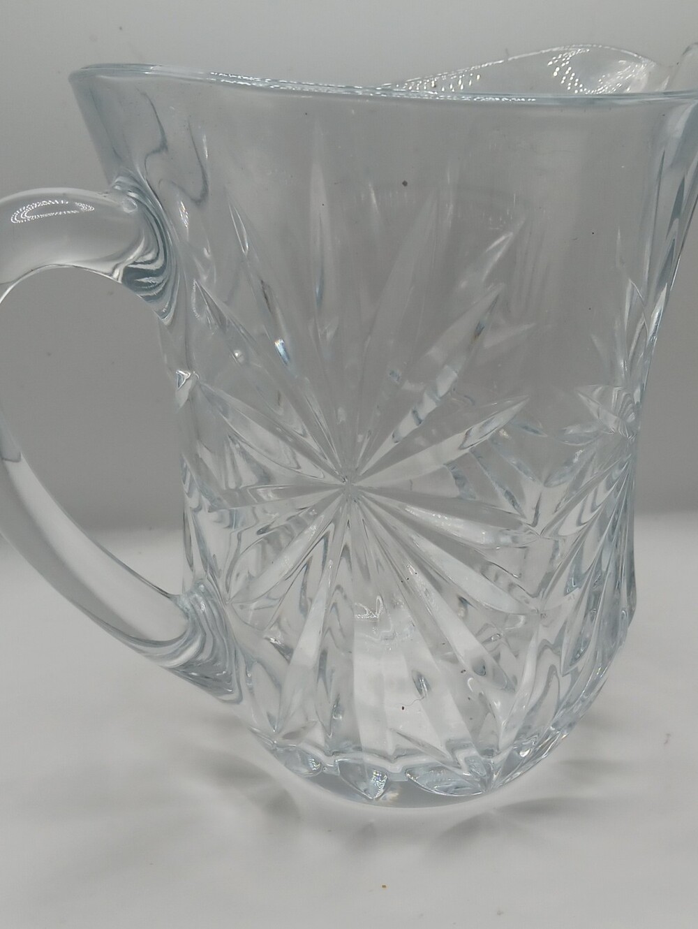 Small Cut Glass Pitcher - Picture 2 of 4